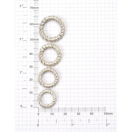 Sterling Silver Thick Twist Infinity  Circle Clasps - Otto Frei
