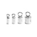 Sterling Silver Tube Endcaps with Rings - Packs of 12 - Otto Frei