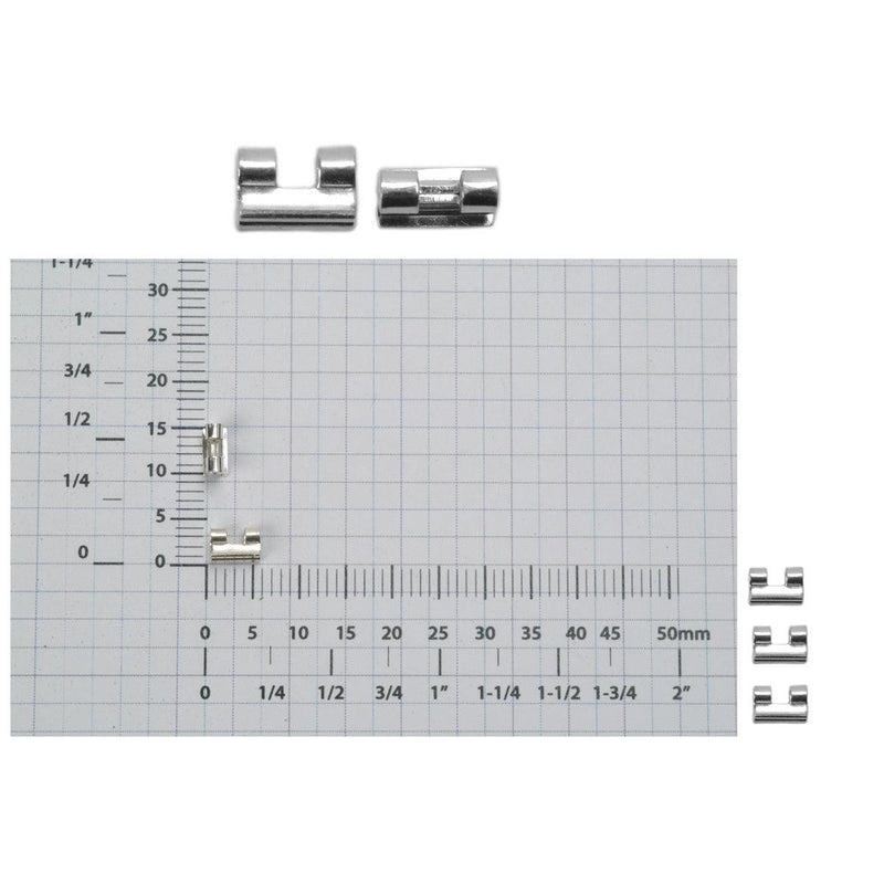 Sterling Silver Tube Hinge Joint for Rivet Pinstems - Packs of 3 - Otto Frei