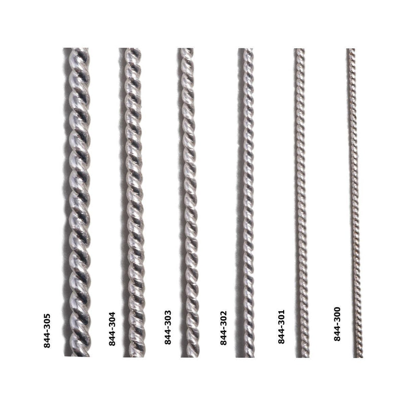 Sterling Silver Twisted Wire 12" Lengths - Otto Frei