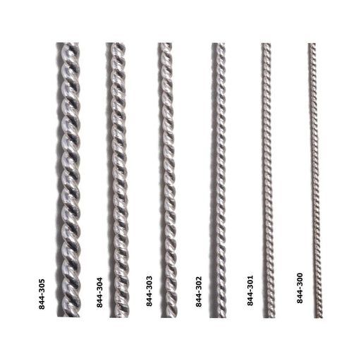 Sterling Silver Twisted Wire 12" Lengths - Otto Frei