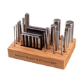 Swage Block & Punch Set On Wood Stand
