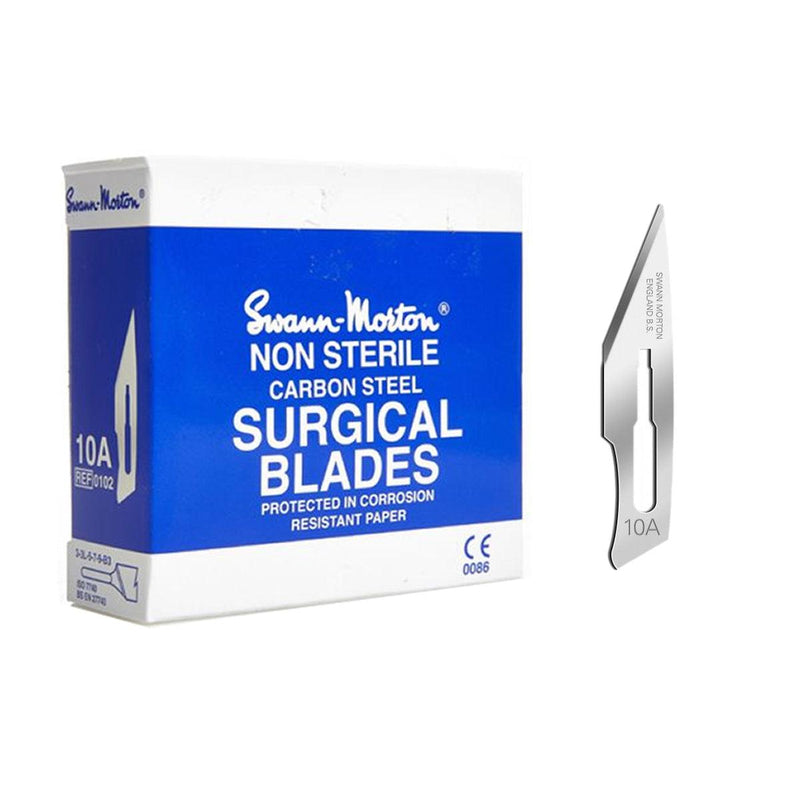Swann-Morton Straight Scalpel Blades #10A-Box of 100 or Packs of 10 - Otto Frei