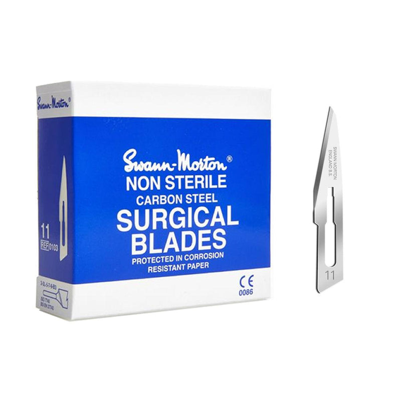 Swann-Morton Straight Scalpel Blades #11-Box of 100 or Packs of 10 - Otto Frei