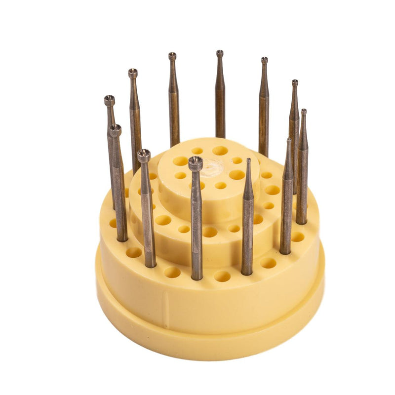 Swiss Cup Bur Kit 12 Pieces. 0.90mm to 3.00mm - Otto Frei