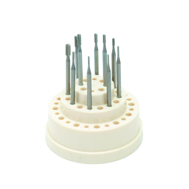 Swiss Cylinder Square Plain Cut Bur Kit 10 Pieces. 0.8mm to 2.70mm - Otto Frei