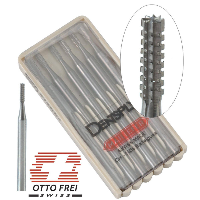 Swiss Fig. 34 Cylinder Square Cross Cut Burs .70mm-2.70mm - Otto Frei