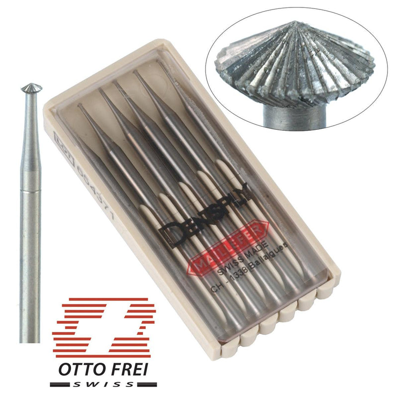 Swiss Fig. 446 Shallow-Hart 70 Degree Burs 1.00mm-3.50mm-6 Packs