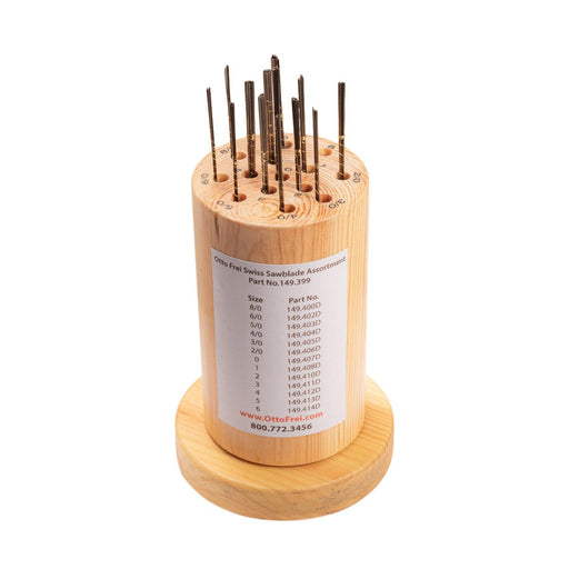 Swiss Sawblade Assortment On Wood Stand - Otto Frei