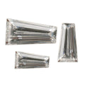 Zirconia cubica sfaccettata a baguette affusolata - 2.5 x 1.5 x 1mm (.01ct)