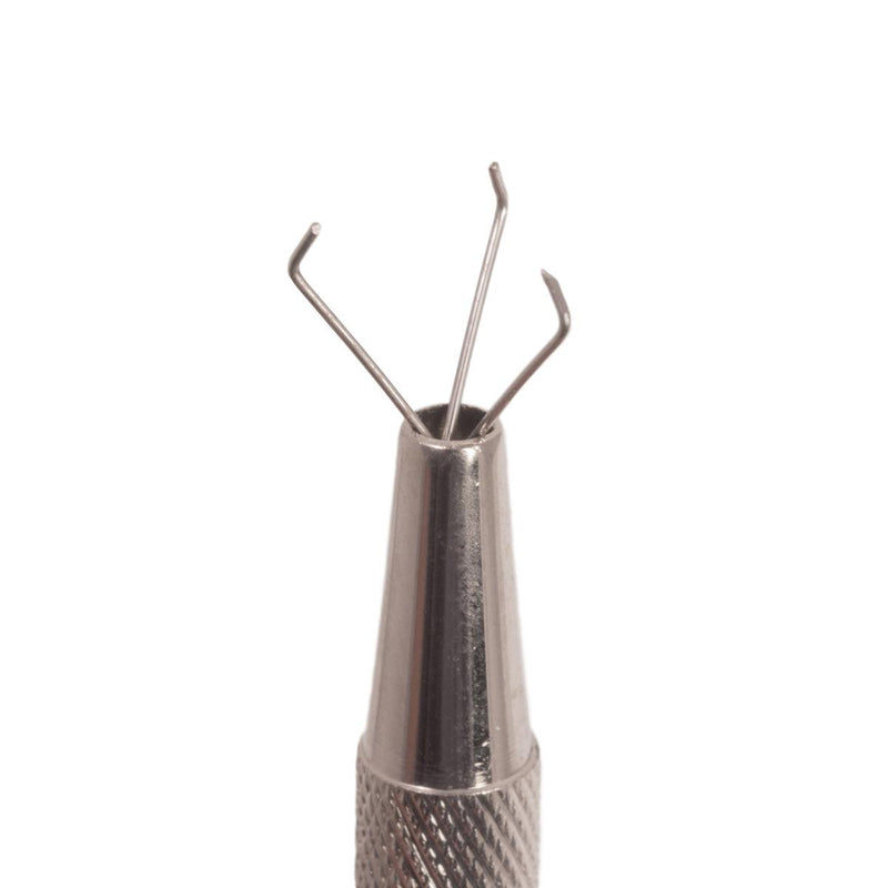 Three-Prong 4-3/4" Stone Holder Tweezers - Otto Frei