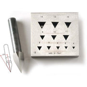 Triangular Bezel Block-Small 4mm to 14mm 11 Holes 17 Degree - Otto Frei