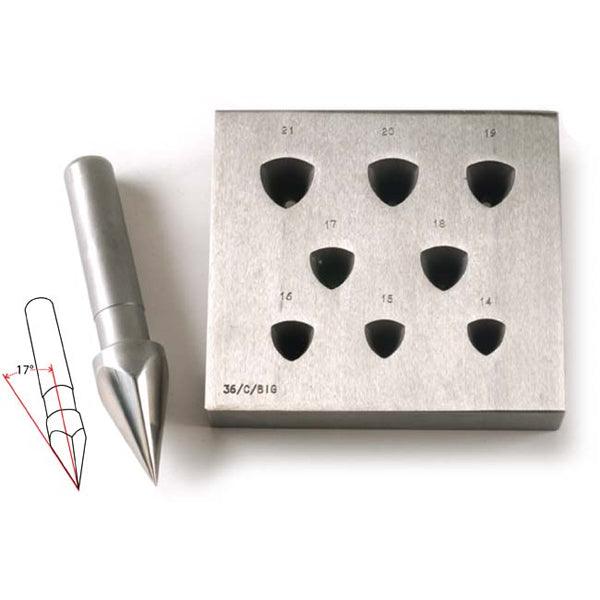 Trillion Bezel Block Large 14mm to 21mm 18 Holes 17 Degree - Otto Frei