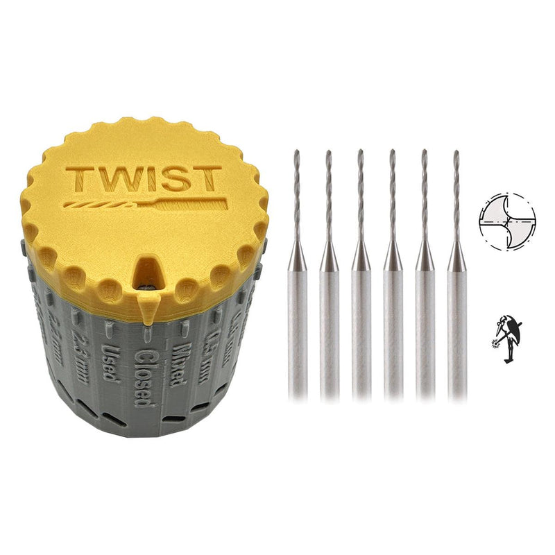 TWIST 3/32" Shank 114 Piece Master Busch Fig 77 Twist Drill Kit-6 each 0.5mm to 2.3mm - Otto Frei