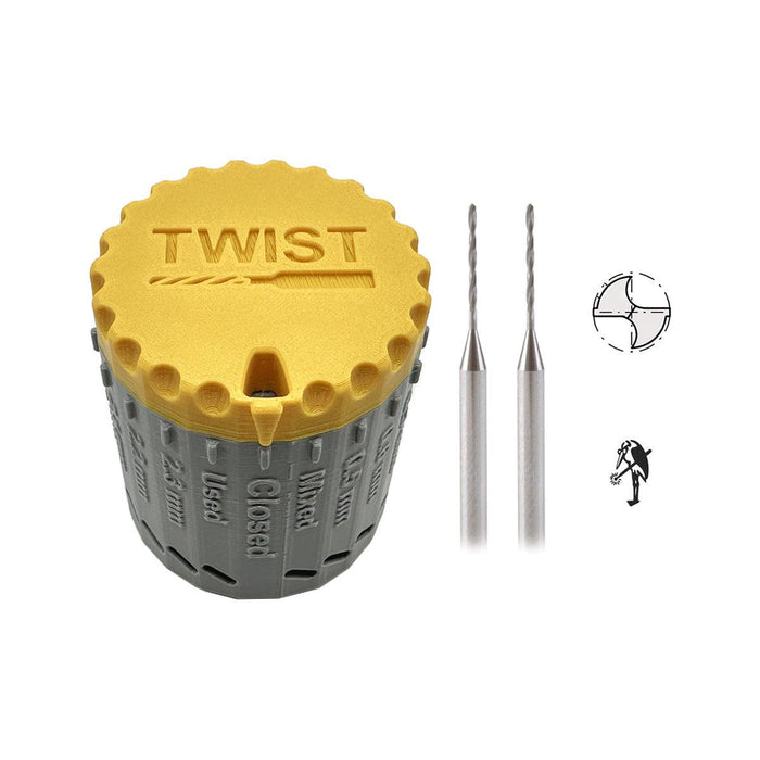 TWIST 3/32" Shank 38 Piece Busch Fig 77 Twist Drill Kit-2 each 0.5mm to 2.3mm - Otto Frei