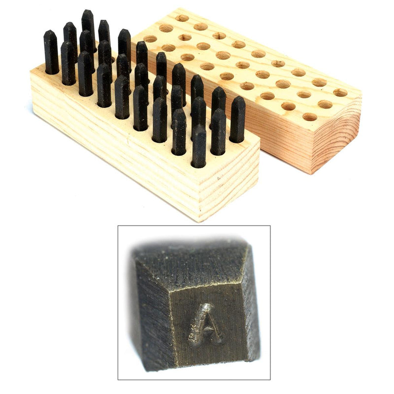 Upper Case Block A-Z 1/16" (1.6mm) Letter Stamps-Set Of 27 - Otto Frei