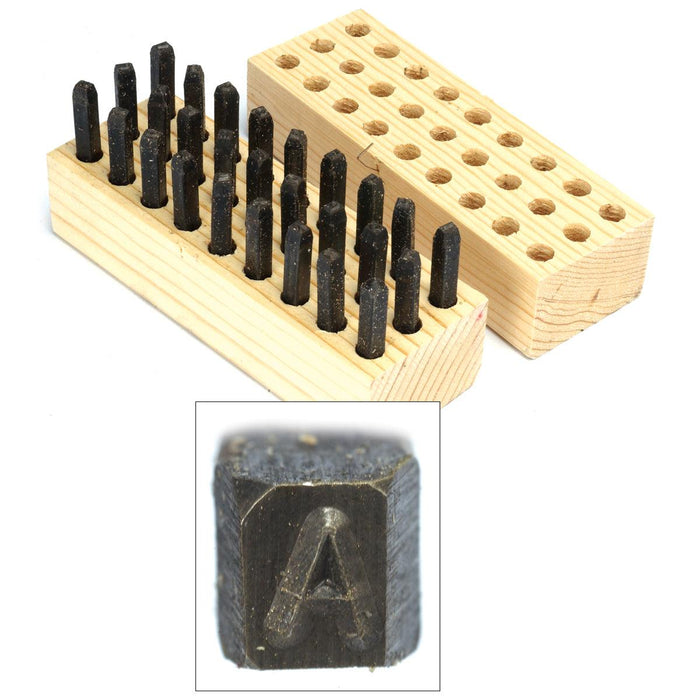 Upper Case Block A-Z 1/8" (3.2mm) Letter Stamps-Set Of 27 - Otto Frei
