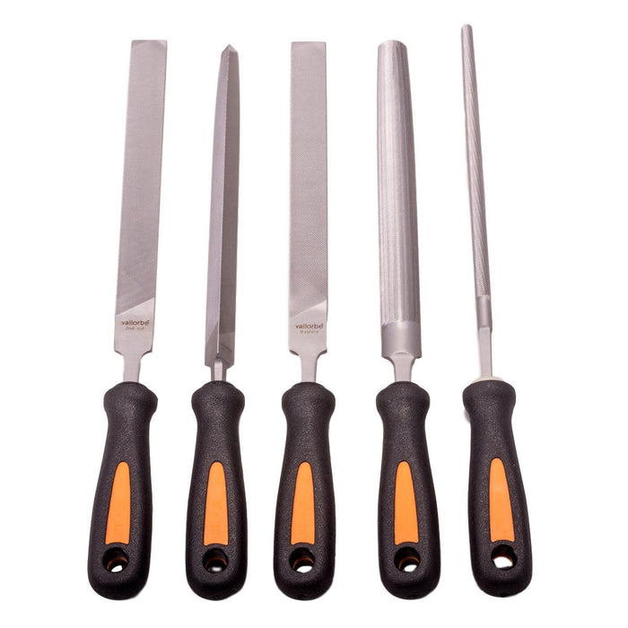 Vallorbe LS ECO 8" Machinist File Set of 5 with Handles - Otto Frei