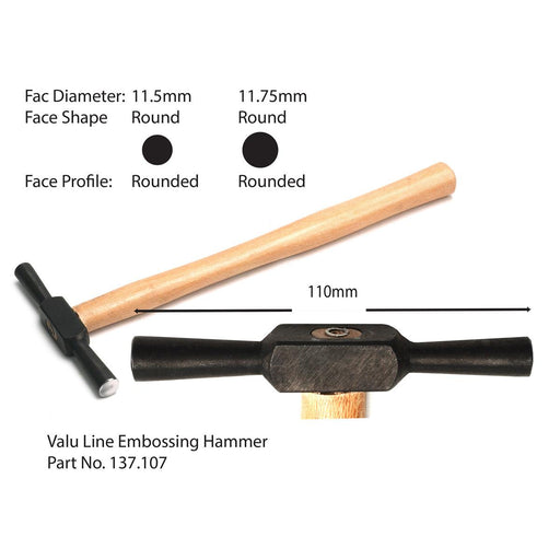 Value Line Embossing 401 Silversmiths Hammer - Otto Frei