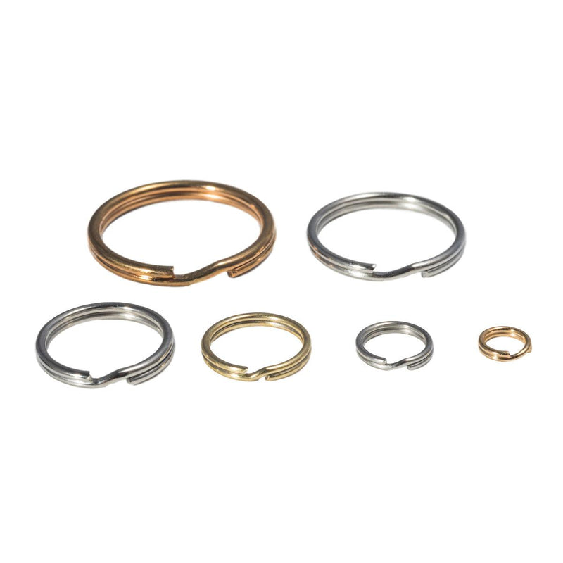 White & Yellow Plated Split Rings-Packs of 144 - Otto Frei