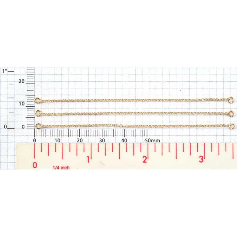 White Gold Filled 3-1/2" Guard Chain-Pack of 3 - Otto Frei