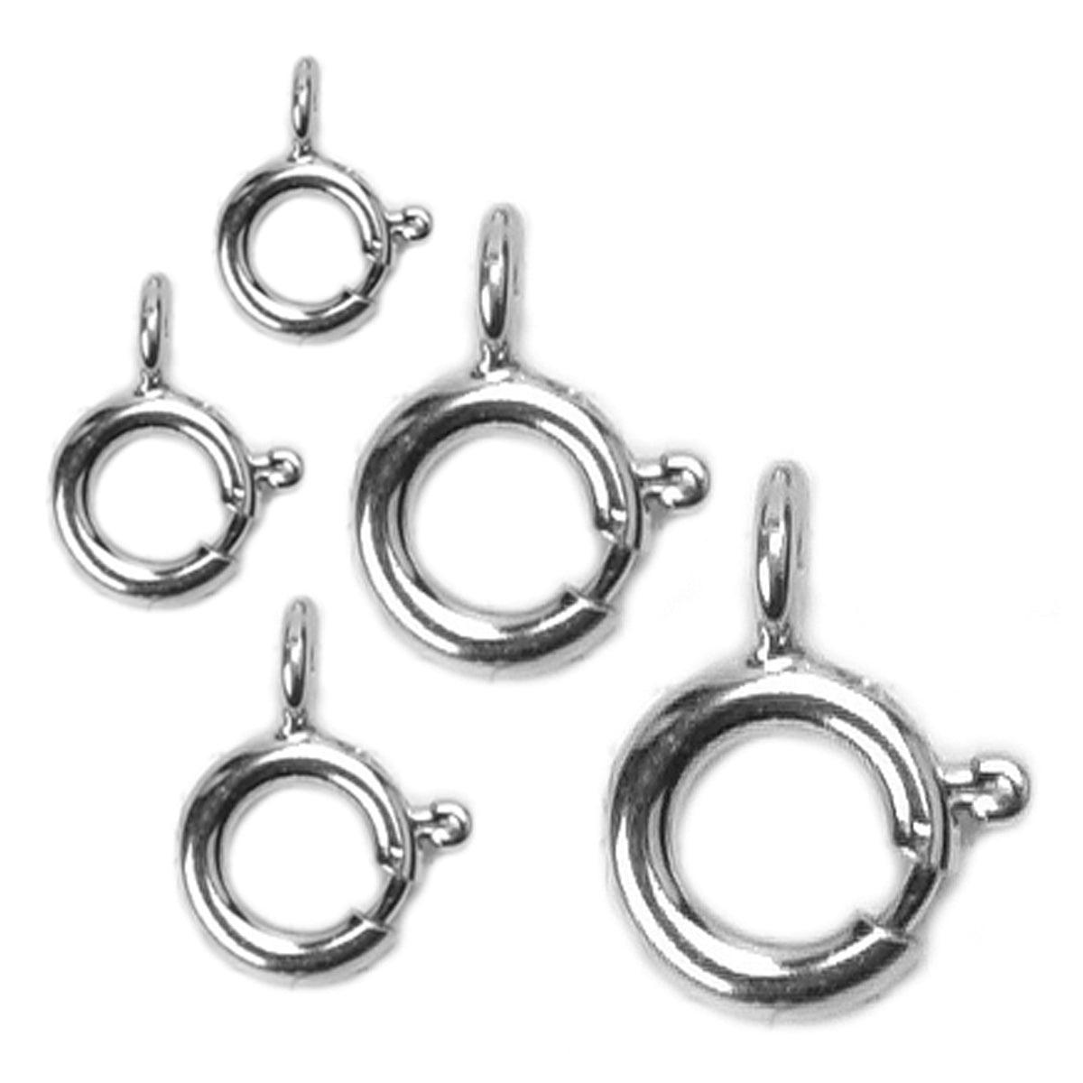 White Gold Filled Spring Ring - Pack of 12 | OttoFrei.com — Otto Frei