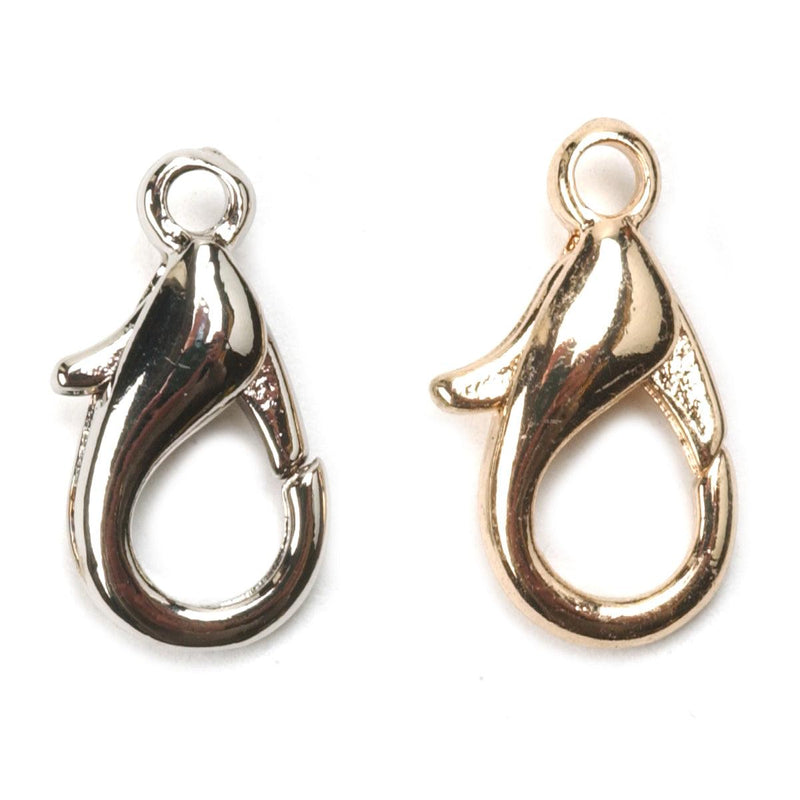 White Plated & Yellow Plated 16.15mm x 8mm Lobster Claws - Otto Frei