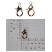 White Plated & Yellow Plated 16.15mm x 8mm Lobster Claws - Otto Frei