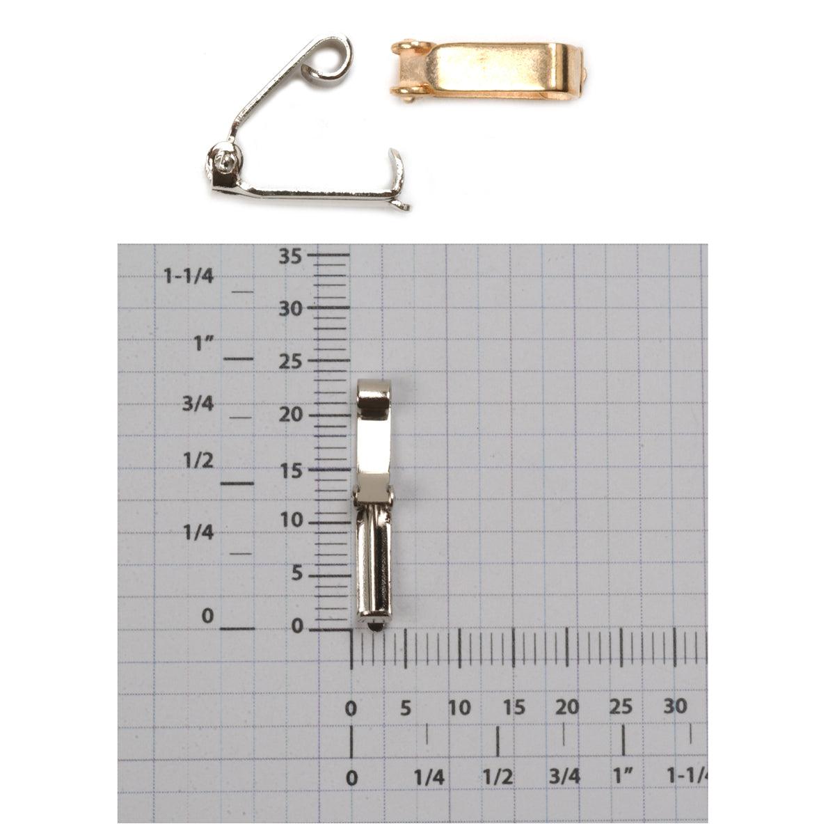 3.5mm Foldover Clasp, Pack of 12 | White & Yellow Plated — Otto Frei