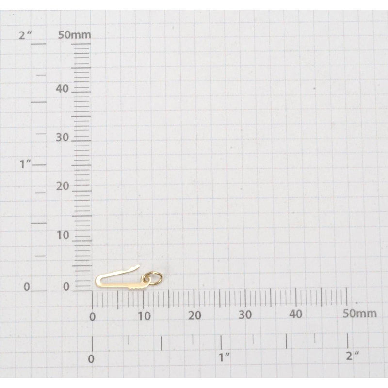 White Plated & Yellow Plated 5.0mm x11.0mm Pearl Clasp Tongue - Pack of 12 - Otto Frei