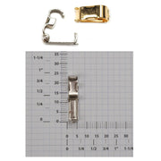 White Plated & Yellow Plated 5.5mm Foldover Clasp-Pack of 12 - Otto Frei