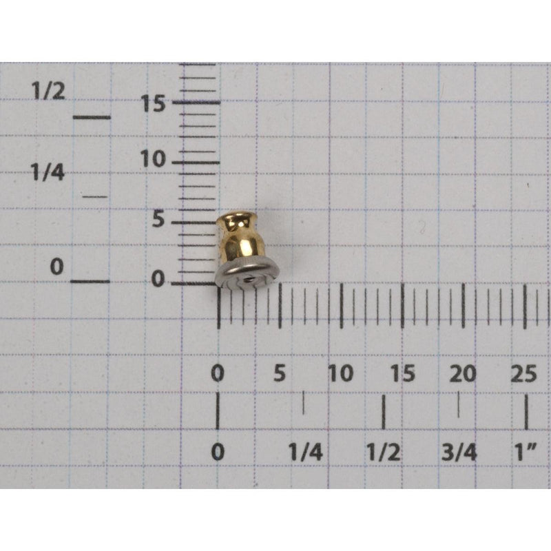 White Plated & Yellow Plated Barrel Friction Earring Backs-Packs of 144 - Otto Frei