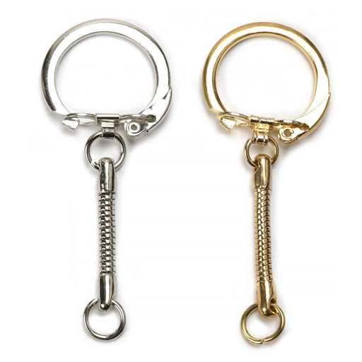White Plated & Yellow Plated Key Ring - Packs of 12 - Otto Frei