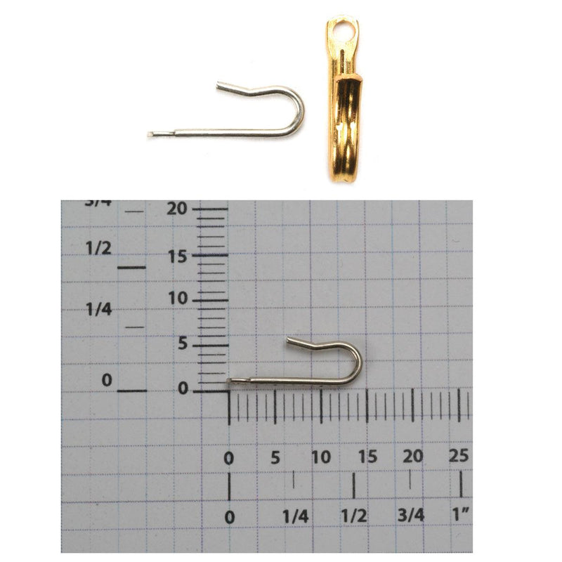 White Plated & Yellow Plated Lengthener Hooks - Pack of 12 - Otto Frei