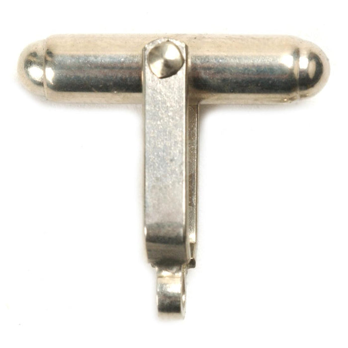 White Plated Cuff Link Torpedo Back Only - Packs of 4 - Otto Frei
