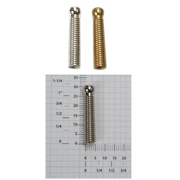 White Plated or Yellow Plated Bolo Tip Assembly Ribbed Shape