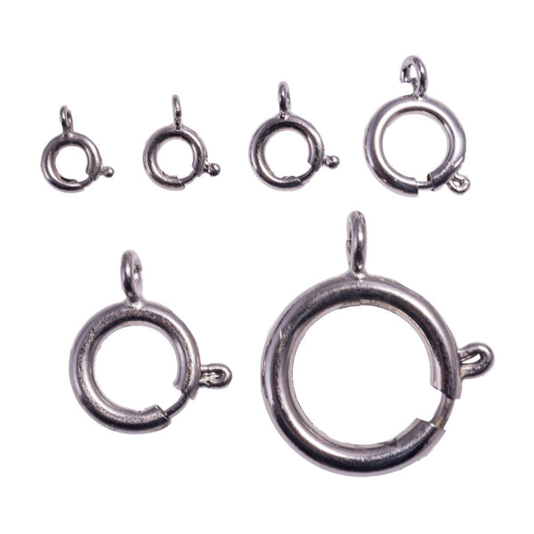 Spring Rings Fillers White Plated Spring Rings by the Dozen | OttoFrei.com — Otto Frei