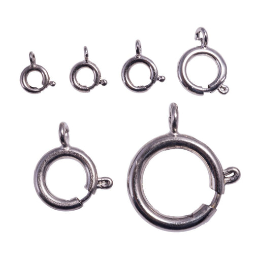 White Plated Spring Rings by the Dozen - Otto Frei