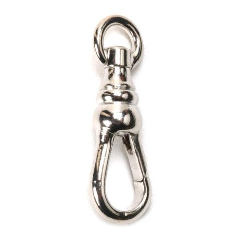 White Rhodium Plated Brass Swivel-19mm x 6mm - Otto Frei