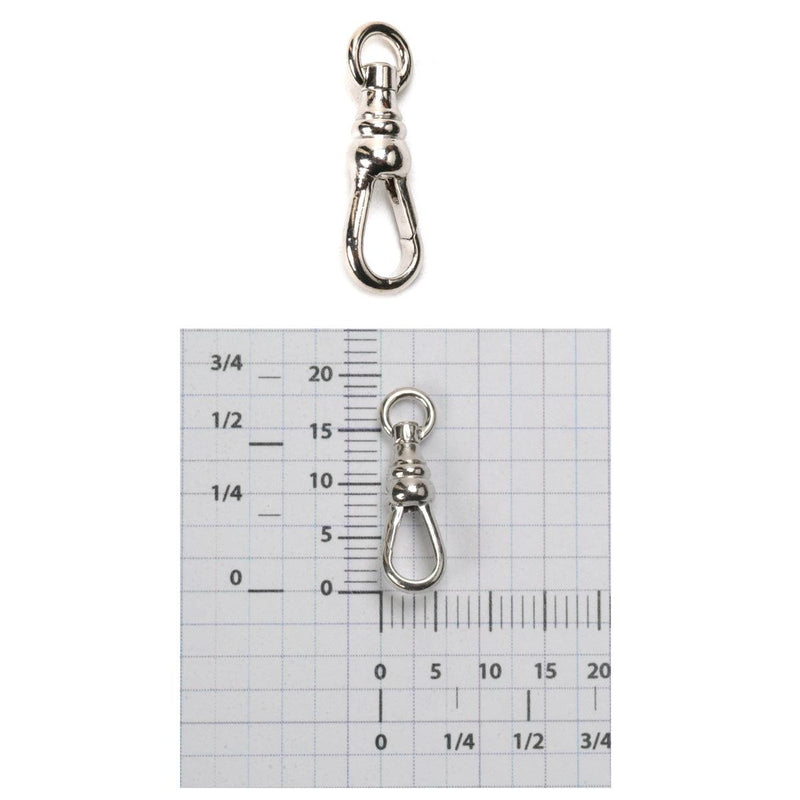 White Rhodium Plated Brass Swivel-19mm x 6mm - Otto Frei