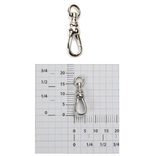 White Rhodium Plated Brass Swivel-19mm x 6mm - Otto Frei