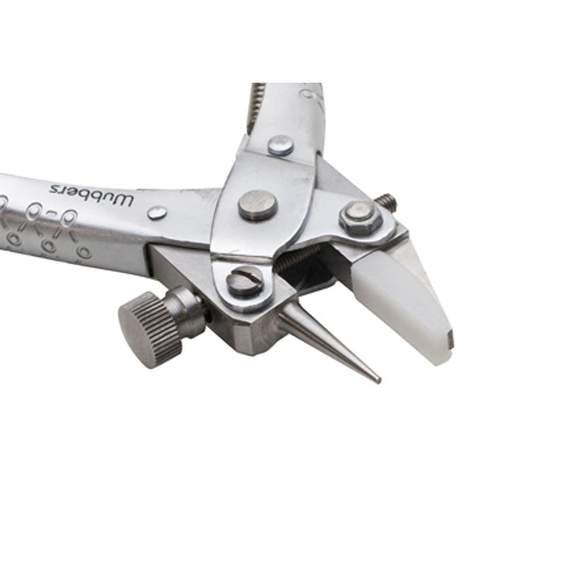 Wubbers Nylon Flat Nose-Round Nose Parallel Pliers-with Extra Nylon Jaw - Otto Frei