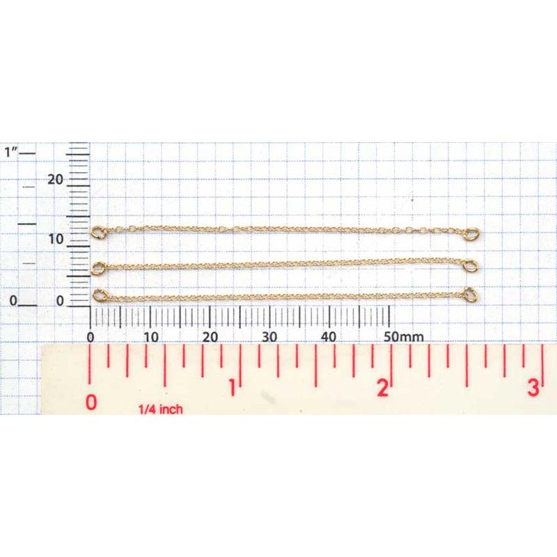 Yellow Gold Filled 2-1/2" Light Guard Chain - Otto Frei