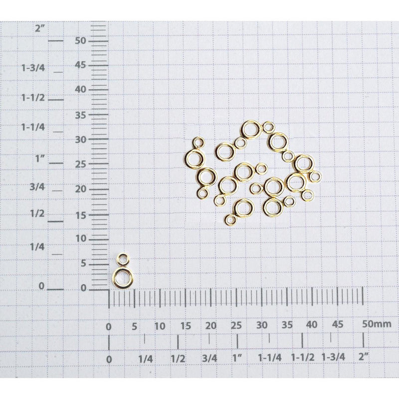 Yellow Gold Filled Attach Rings - Packs of 12 - Otto Frei