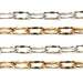 Yellow Gold Filled Oval Dapped Chain 3mm x 6mm - 5Ft (60 Inch) Pack - Otto Frei