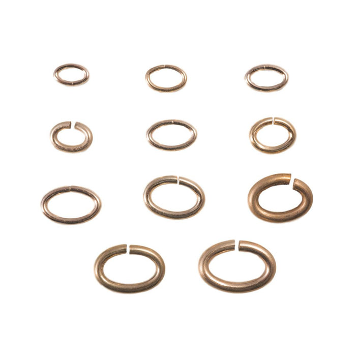 Yellow Gold Filled Oval Jump Rings - Otto Frei