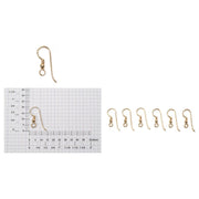 Yellow Gold Filled Premium Shepherd Hook Bead & Coil-Packs of 12 - Otto Frei