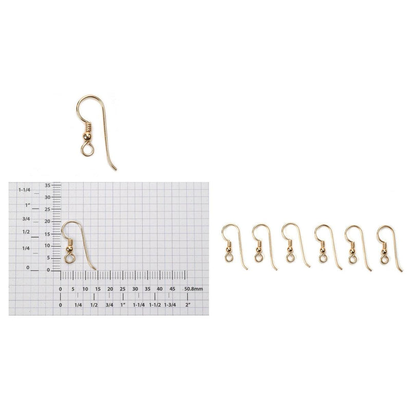 Yellow Gold Filled Premium Shepherd Hook Bead & Coil-Packs of 12 - Otto Frei