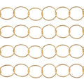 Chaîne câble torsadée ronde en or jaune plaqué 10 mm – paquet de 5 de 5 pi (60 po)