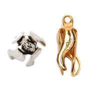 Yellow Plated & White Plated Bell Caps - Packs of 12 - Otto Frei